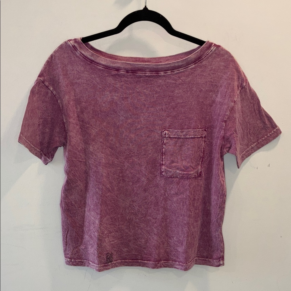 t. la Anthropologie Pocket Cotton Acid Washed Tee